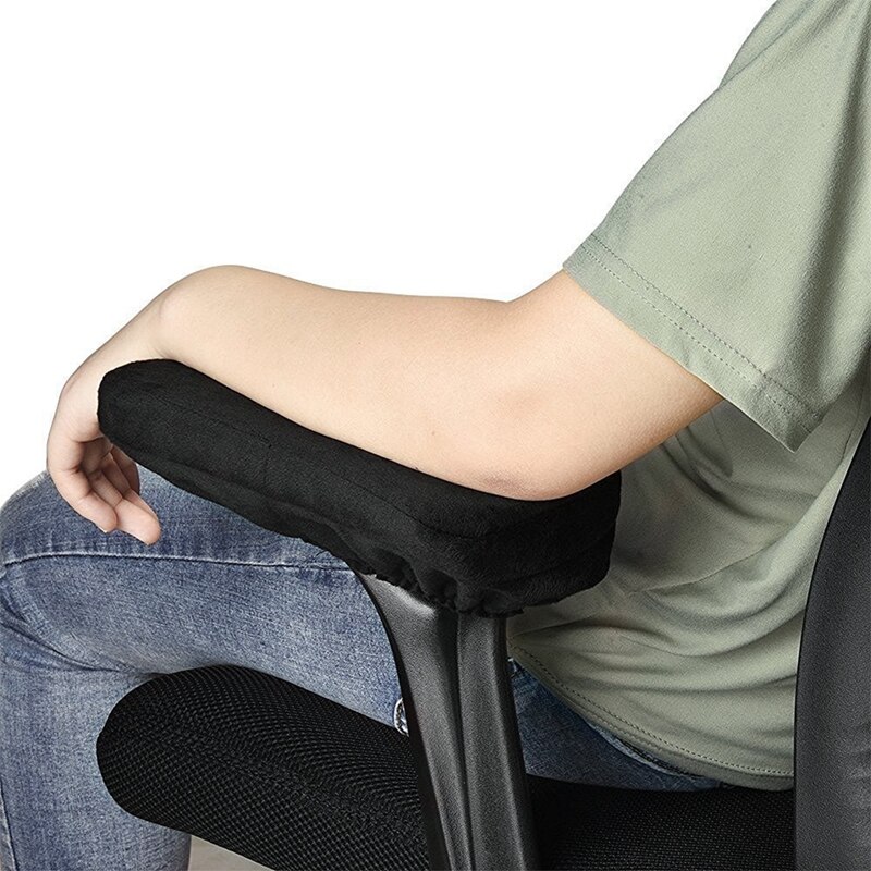 -2 dele sæt ergonomisk hukommelse skum stol armlæn pad, hvile comfy hvile kontorstol hvile armlæn cover til albuer og underarm