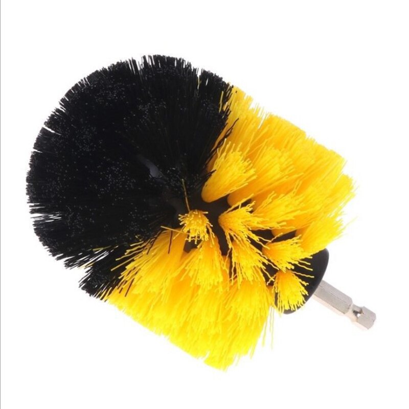 Brosse à récurer électrique 2/3.5/4/5 '', Kit de brosse de forage, brosse de nettoyage ronde en plastique, tige d'extension pour pneus de voiture, outils de nettoyage de voiture: 3.5inch