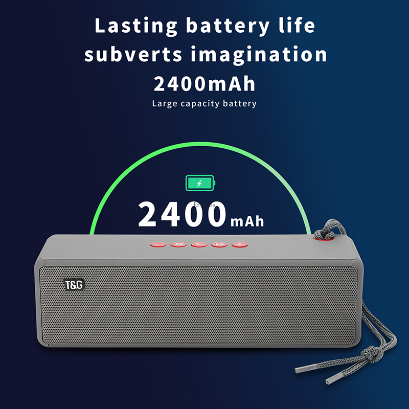 Bluetooth-lautsprecher  tg271, tragbarer, kabelloser bluetooth-audio-subwoofer-lautsprecher für den außenbereich, zwei lautsprecher