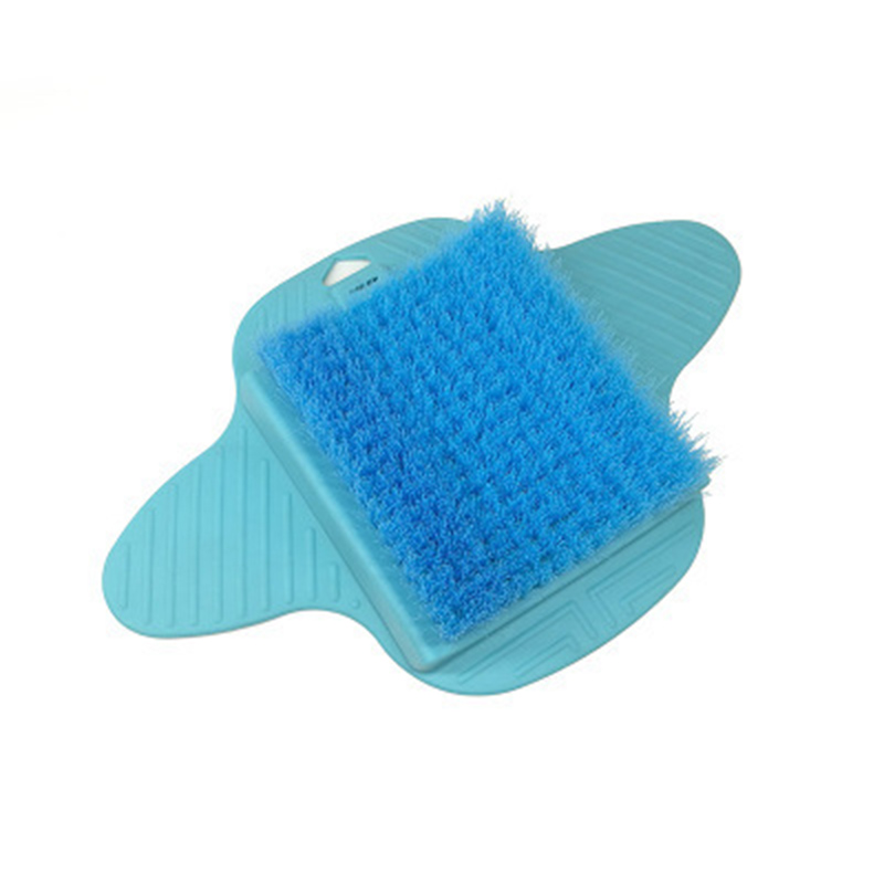 UNTIOR Silicone Foot Brush Massage Slippers Bath Shoes Brush Pumice Stone Foot Remove Dead Skin Shower Foot Scrubber with Sucker: Blue