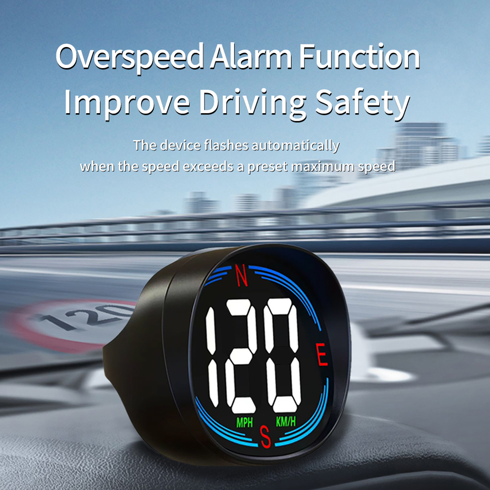 Auto Digitale Snelheidsmeter Gps Hud Head Up Display Kompas Snelheidsmeter Eletronicos Snelheid Alarm Gadgets Auto Elektronisch Apparaat