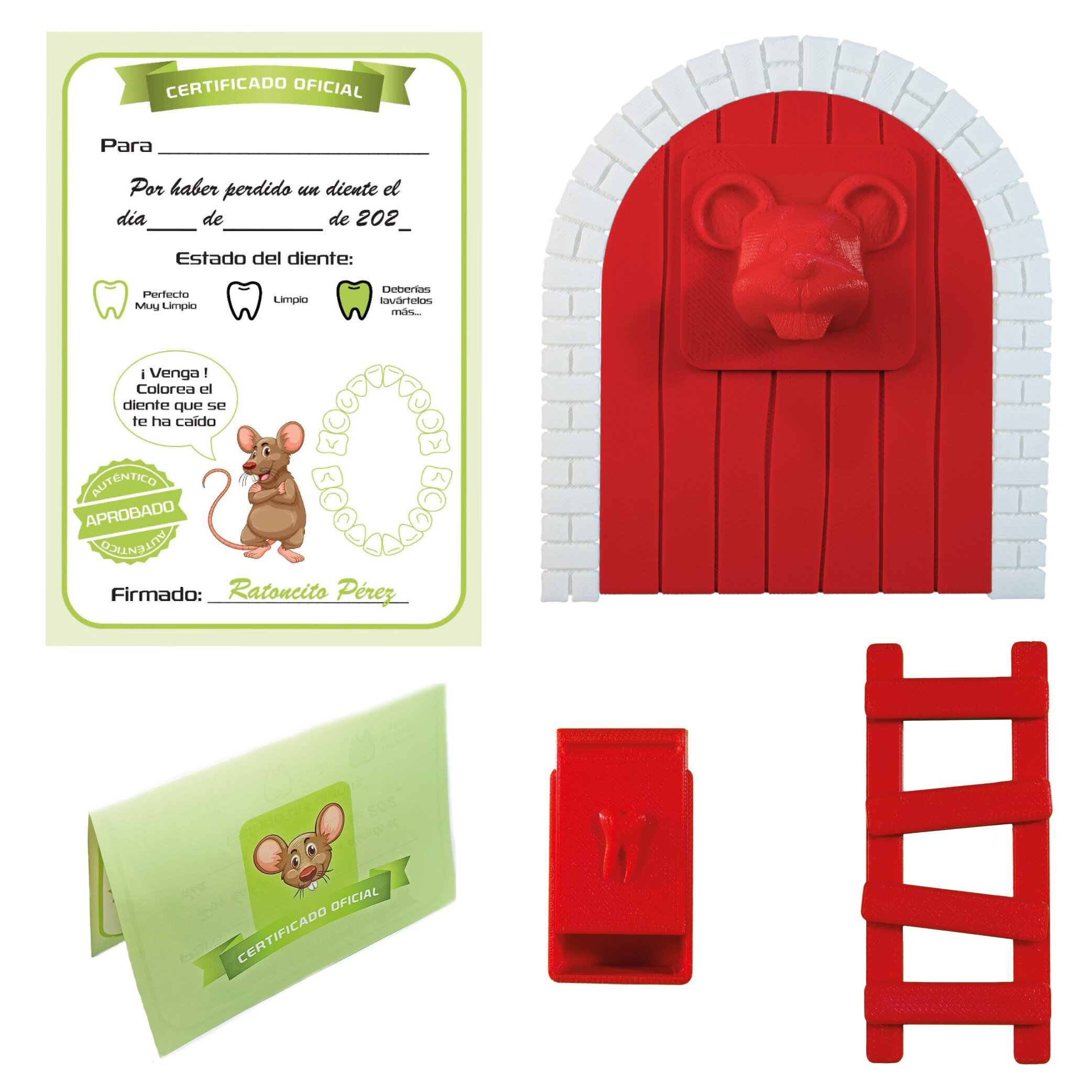 Certificat De Dent De Lait - Lettre De La Souris Pérez Version Française (cadeau Enfant)