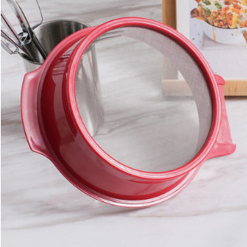 Meel Filter Zeef Ultra-Fijne Bakken Tools Handbediende Roestvrijstalen Screen Plastic Schraper Meel Zeef