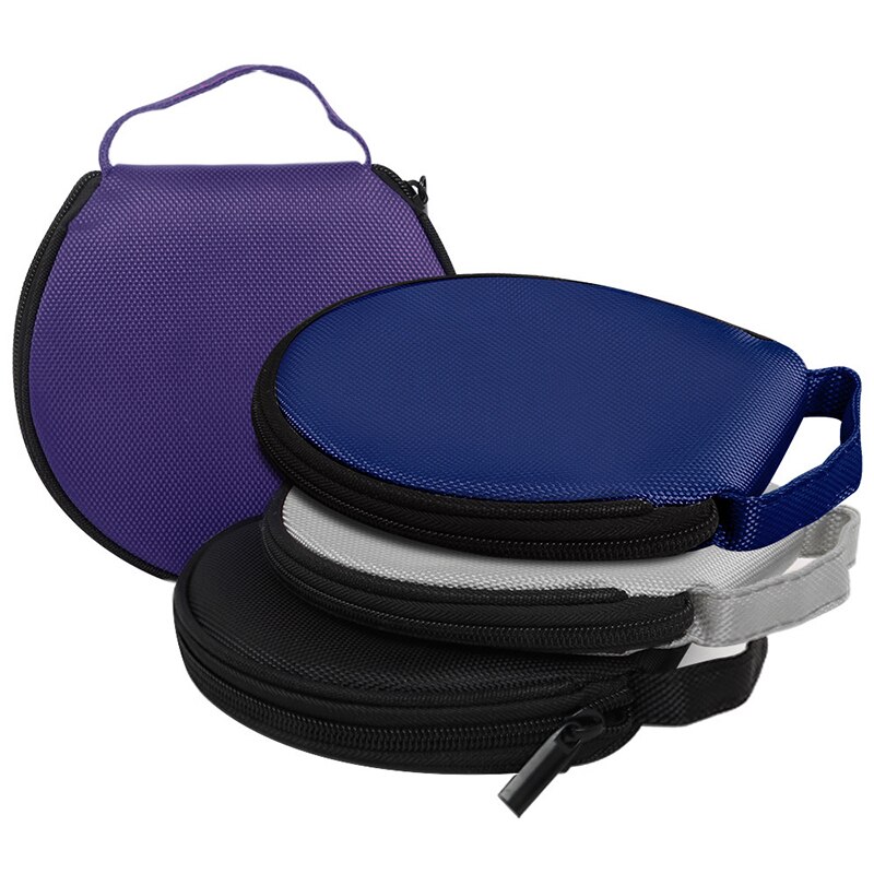 Portable CD DVD Case 20 Capacity Storage Bag Round Holder With Zipper