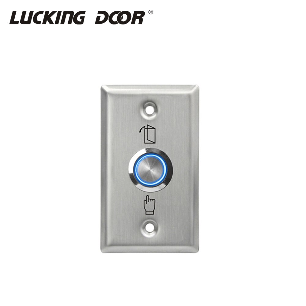S50L Stainless Steel Exit Button LED Backlight Push Switch Sensor Opener Release Access Control Exit Button