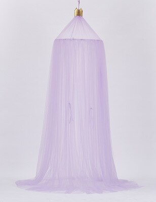Cúpula cama dossel de algodão mosquito net cama pendurado cortina para crianças do bebê leitura jogar decoração casa: purple