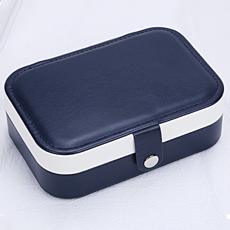 Juwelendoos Grote sieraden doos organizer Pu Lederen lade sieraden dozen fluwelen oorbel ring ketting sieraden opbergkoffer Sieraden-organisers ( Color : Blanc