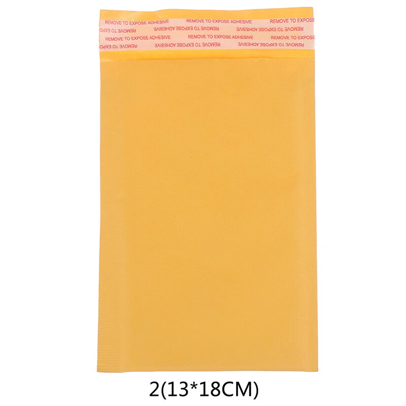 10 stk gule kraftpapir bobleposer mailers polstret konvolutt med bobleinnpakket postkurve: A2