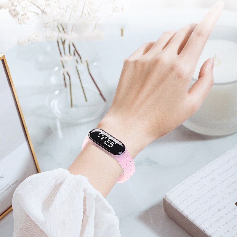 Reloj deportivo para niños y adolescentes, pulsera Digital Led ultraligera con correa de silicona, resistente al agua, Unisex