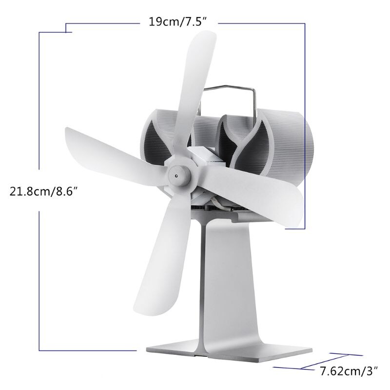 4 klinge Aluminium Wärme Versorgt Herde Kamin Fan sparen Verteilung Stille Ecofan für Holz Protokoll Brenner Heizung