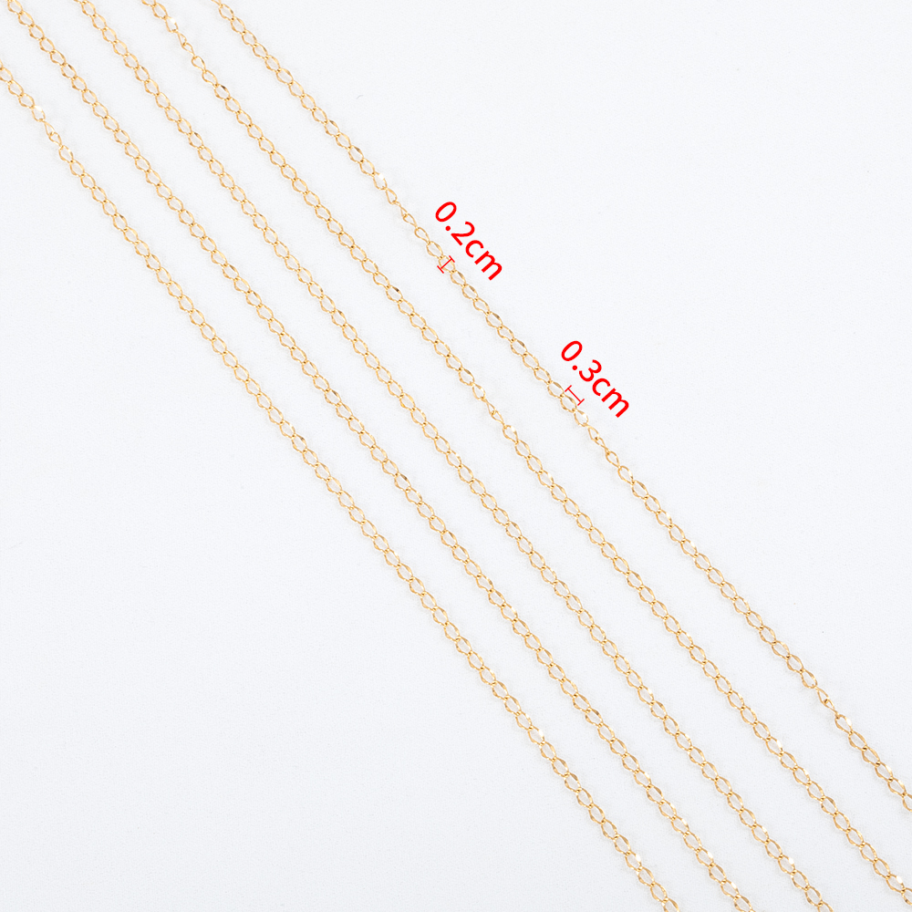 Cadena trenzada fina de acero inoxidable para mujer, cadena de joyería dorada, fabricación de joyas DIY, collar, pulsera, suministros para hacer, 2 metros: Oro