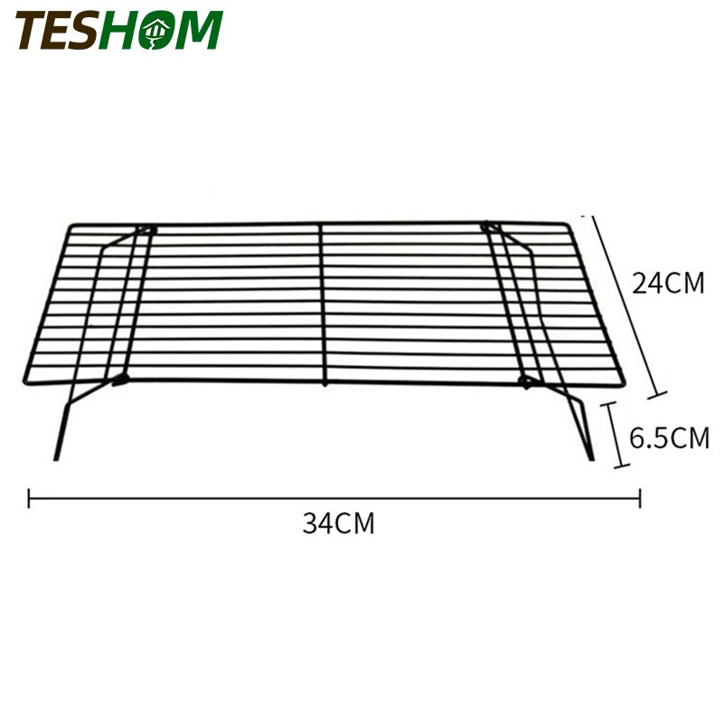 3 Layers Stackable Wire Grid Cooling Tray Cake Food Rack Oven Kitchen Baking Pizza Bread Barbecue Cookie Holder Biscuit Shelf