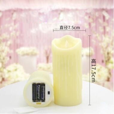 Real wax led candle Flameless candle lamp battery operated with timer Amazing life-like flickering flame Real wax: 17.5cm No Timer