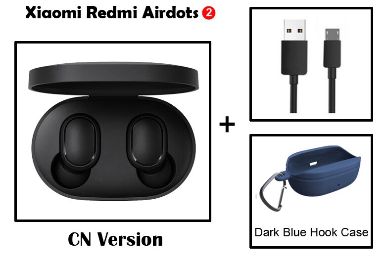 Xiaomi redmi airdots 2 trådløse bluetooth øretelefoner in-ear stereo øretelefoner ture trådløse øretelefoner: Tilføje kabel dbhkcase