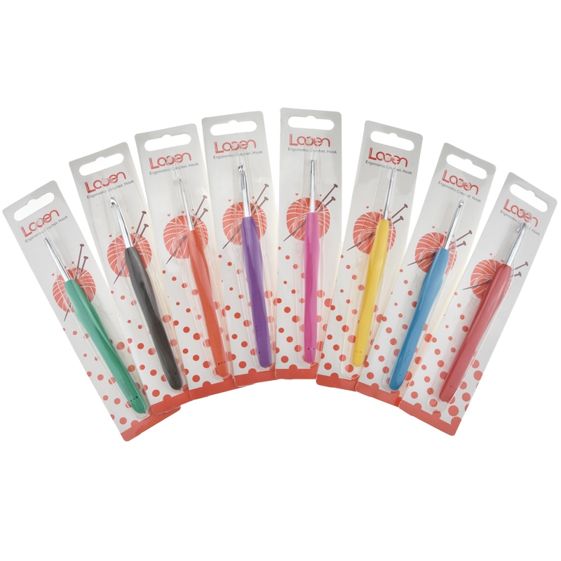 Looen-Crochet à poignée souple pour femme, tissage de fil grossier, outil d'artisanat de fil de bricolage, 2.0 ~ 10mm, 1 pièce