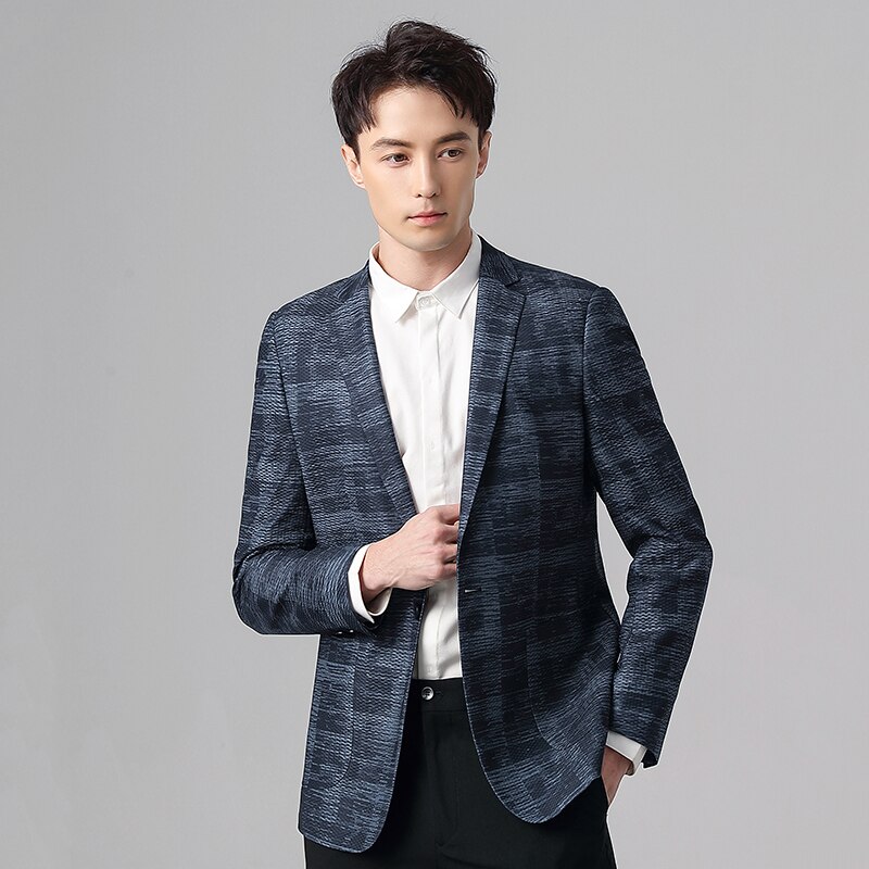 Men's business leisure bright silk suit coat men's spring and summer Korean version exquisite British suit trend: 170