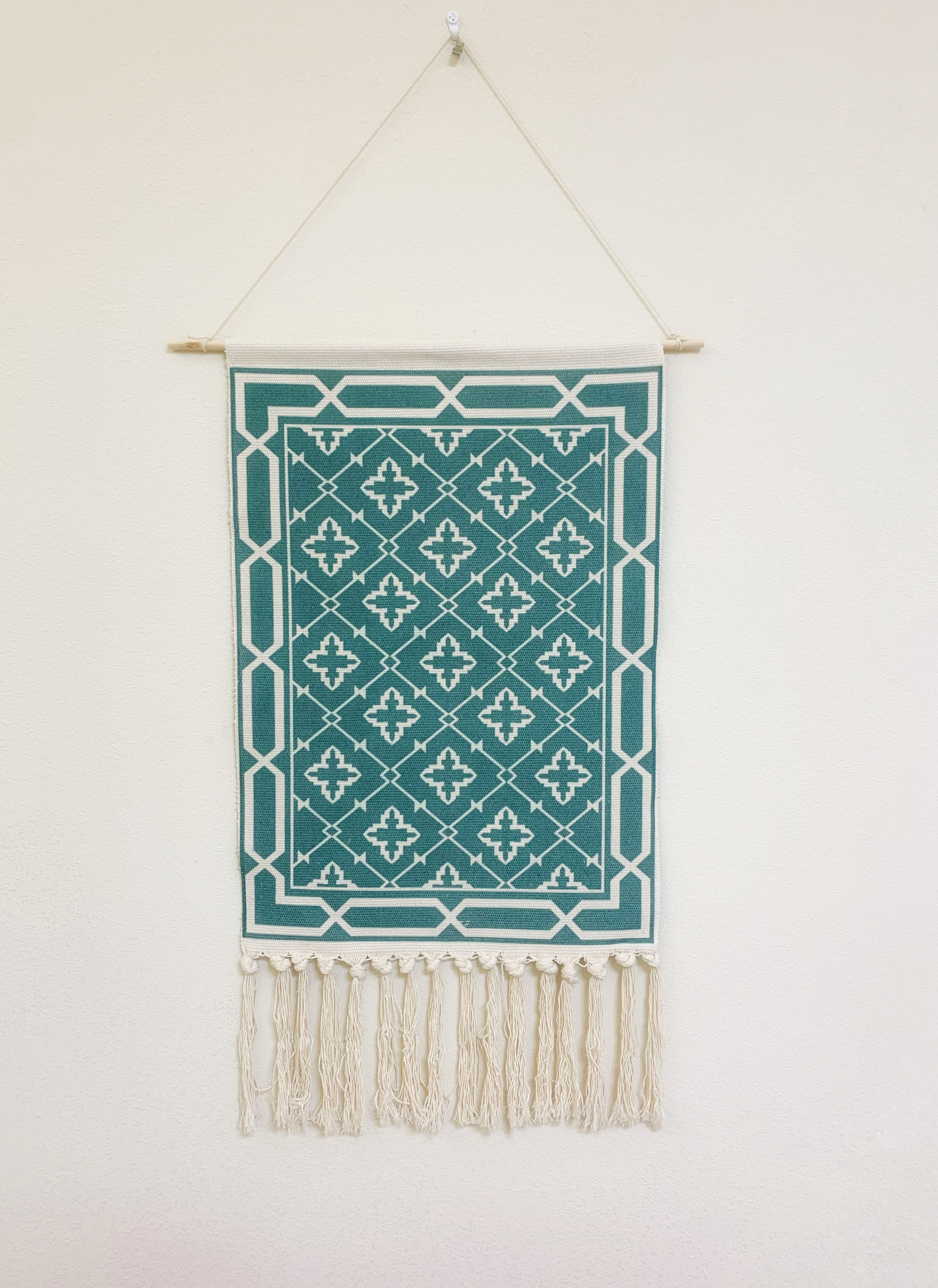 Tapiz colgante de pared de macramé para decoración del hogar, borla de algodón tejida hecha a mano, lienzo geométrico bohemio, tapiz de tela de fondo artístico