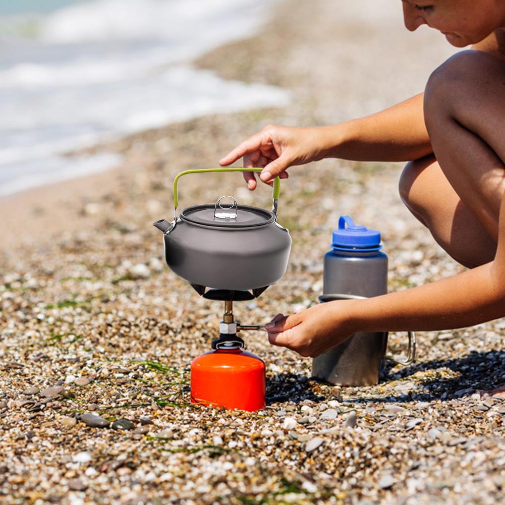 Draagbare Camping Kook Waterkoker Aluminium Outdoor Theepot Waterkoker Pot Koffie Pot Picknick Servies 0.8/1.1/1.2/1.6L