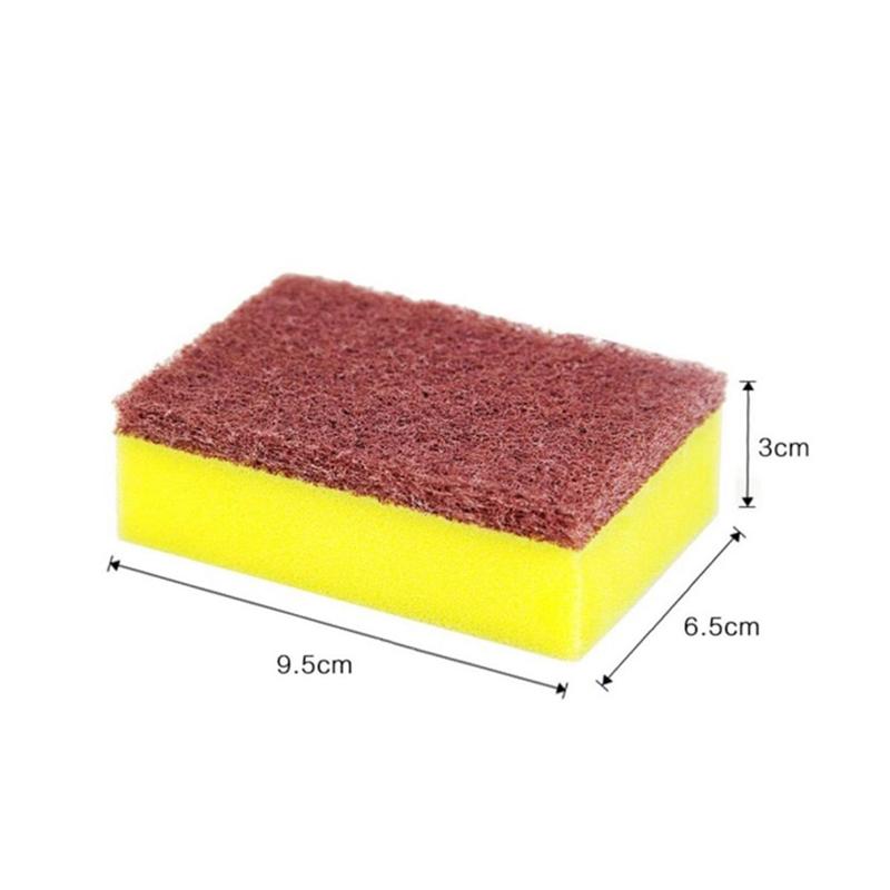 10pcs Scrub Sponge High-Density Kitchen Cleaning Pad Household Scouring Pad Dishwashing Sponge Sponge Cloth Dish Washing Sponge: D