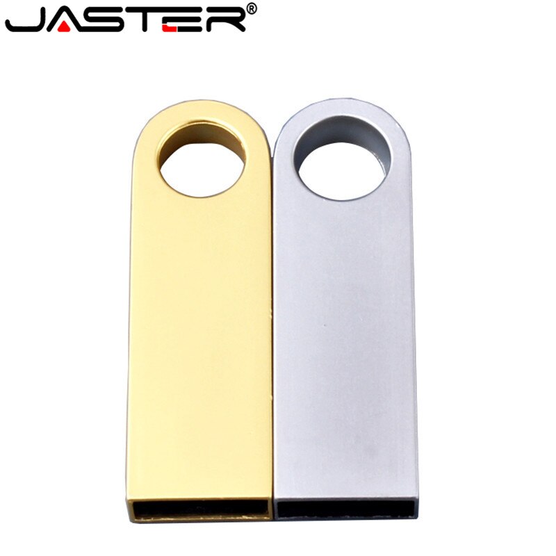 JASTER impermeabile mini USB flash drive oro argento metallo pen driver 64GB 8GB 16GB 32GB 128GB di memoria del bastone pendrive flash card