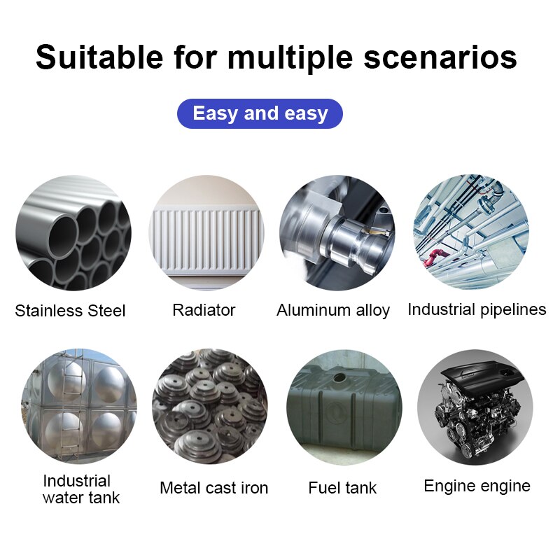 Colle pour réparation de métaux A + B 100g, Super colle pour fer à queue complète, colle dédiée à la soudure, réservoir d'eau de voiture, colle spéciale pour fuite