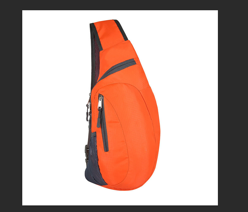 Mænd bryst taske pakke vandtæt rejse sport cross body skulder slynge bryst taske bjergbestigning mobiltelefon taske talje pakker: F
