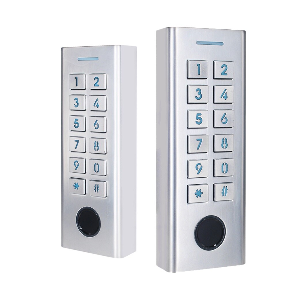 Independiente impermeable IP66 de Control de acceso de la huella digital lector RFID teclado estrecha tamaño pequeño marco de puerta teclado táctil w/luz de fondo