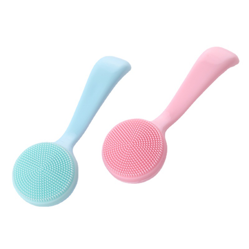 Double Sided Silicone Facial Cleanser Brush Soft Hair Face Massage Wash Brush Blackhead Remover Portable Skin Care Tool