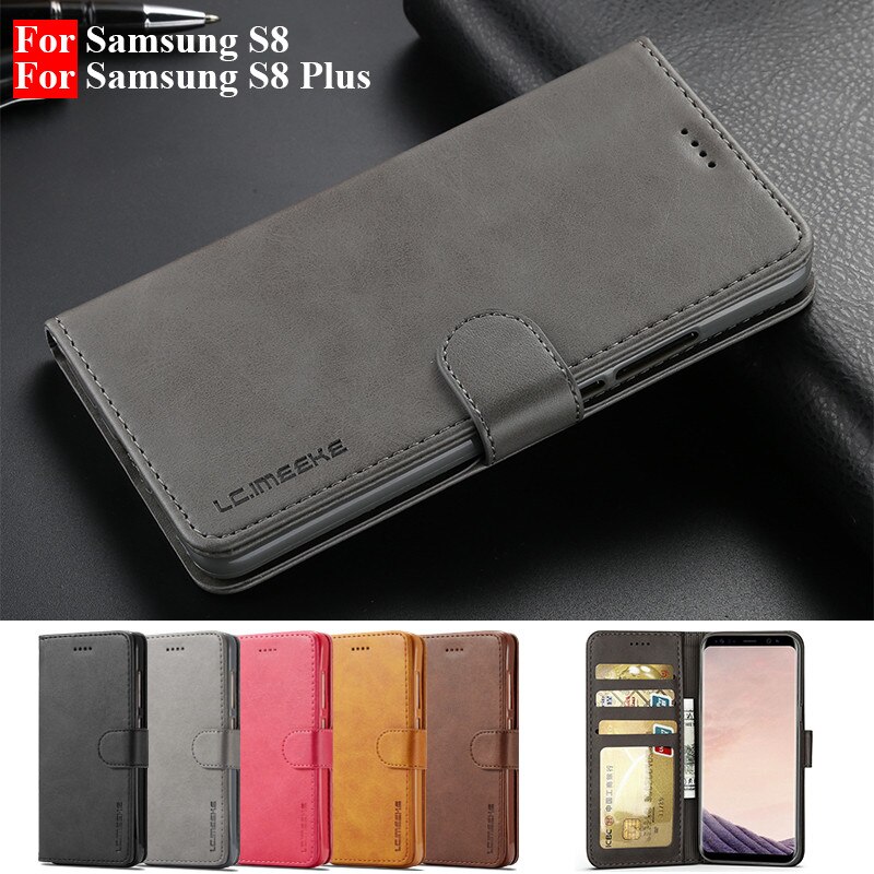 For Samsung Galaxy S8 Plus Case Leather Vintage Phone Case On Samsung S8 Plus Case Flip Wallet Cover For Samsung S8 Case S8+ Bag