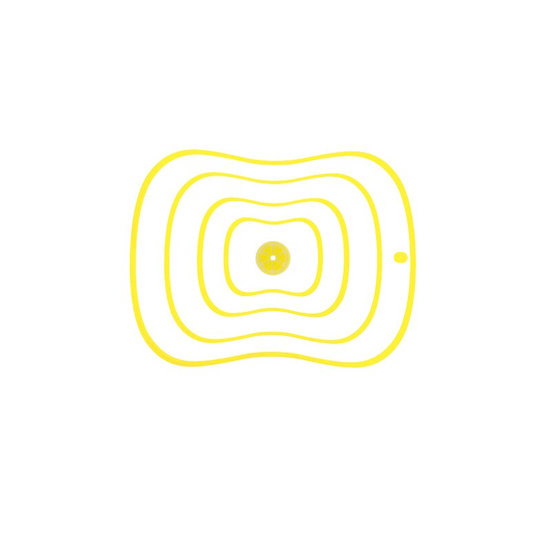 Antislip keuken flexibel keukenbord hakblok vlees groente fruit snijgereedschap kookgereedschap gadget keukenaccessoires: Geel