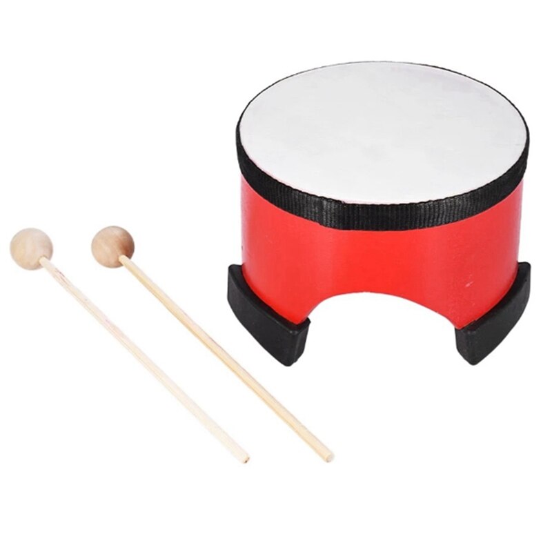 Tambor de mano Orff de 6 pulgadas, instrumento de percusión, instrumentos de madera para niños y niñas, mano de baile, tambores de juguete