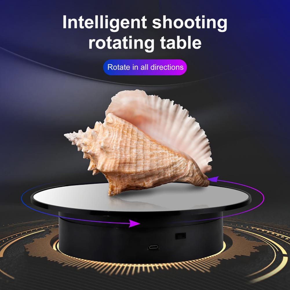 360 Degree Round Rotating Turntable Display Stand Electric Motorized Turntable Base Studio Shooting Photo Backdrop Stand