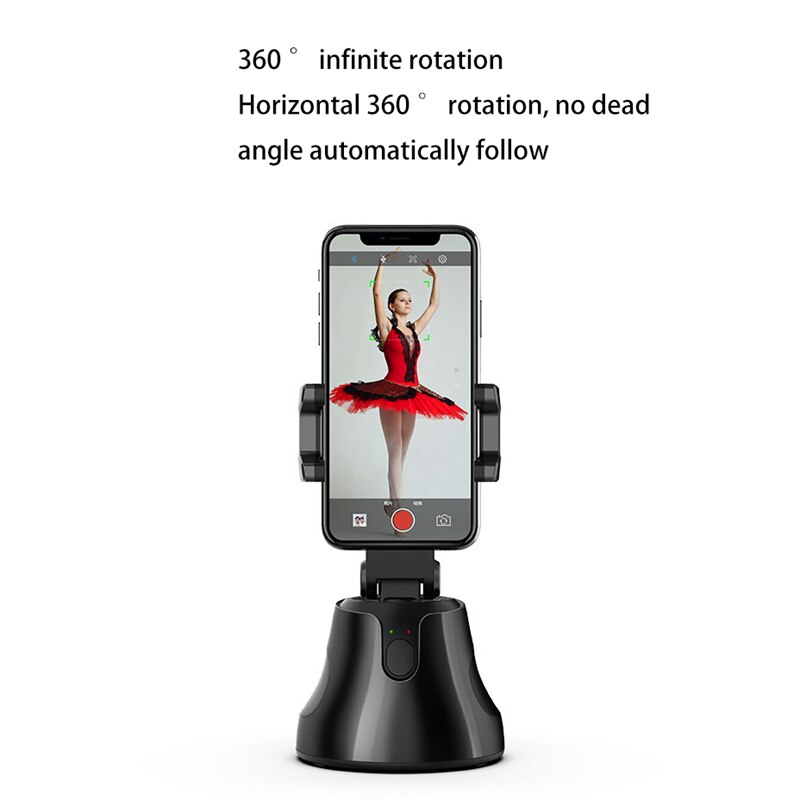 Portable Selfie Stick, 360 ° Rotation Tracking Pan-Tilt Object Tracking Camera, Face Recognition, Stable Stand