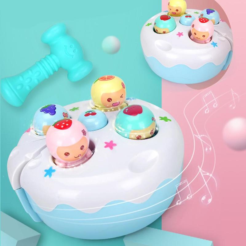 Elektrische Obst Spiel Licht Spielzeug Maschine mit Klang und Hammer FrüHenne Lernen Pädagogisches Klopfen Spielzeug Baby freundlicher Ausbildung Spielzeug