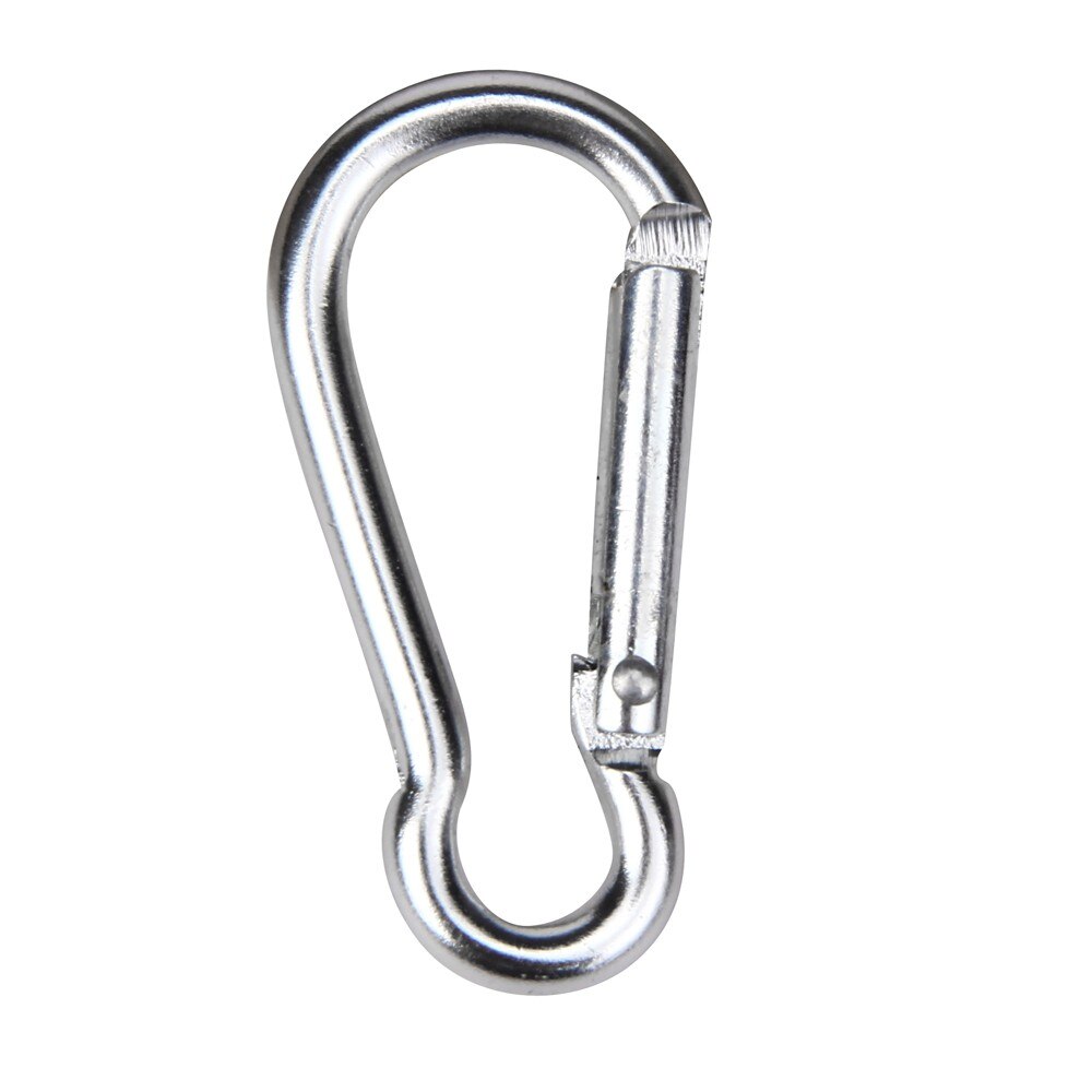 2 Stuks Aluminium D Vormige Karabijnhaak Spring Snap Clip Haken Camping Wandelen Klimmen Sleutelhangers Voor Outdoor Sport Clip Haak 25 #: Silver