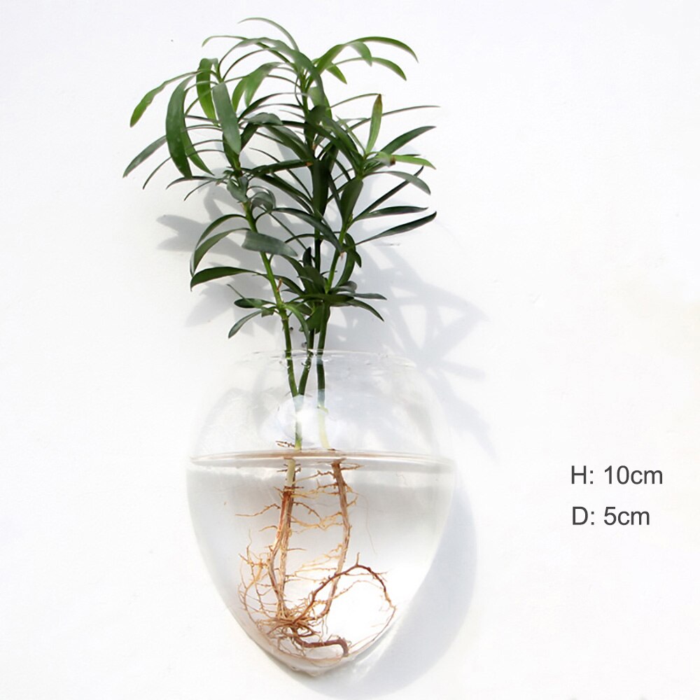Vase à Fleurs en Verre Suspendu au Mur, à la , Terrarium Mural, Aquarium, Conteneur, Pots de Décoration de Jardin, pour la Maison: 2