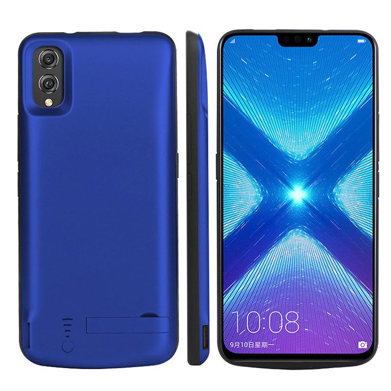 6500mAh Honneur 8X Batterie étui pour Huawei Honneur 8x Puissance Housse Pour Huawei Honor 8x USB Chargeur Capa Fundas: Bleu