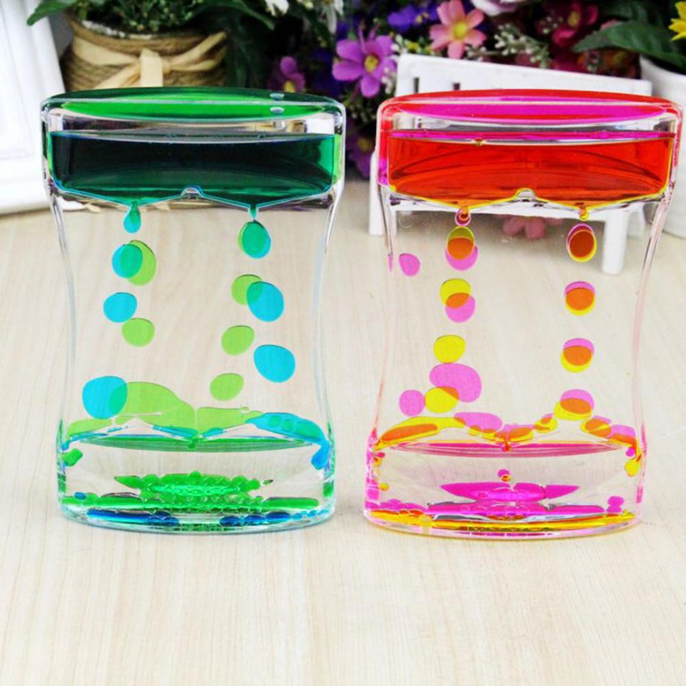 Anti stress Fidget Toy Two-color Oil Ladder Liquid Water Sensory Calming Motion Timer Antistress Relieve Anxiety Toy
