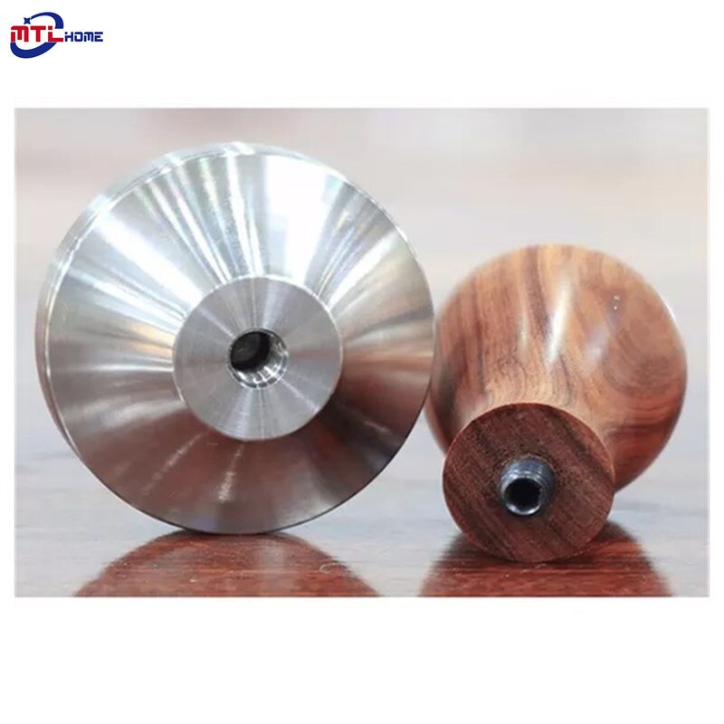 51/53/58/58.35mm Coffee Tamper Wooden Handle Barista Espresso maker Grinder with 304 stainless steel base مطحنة القهوة
