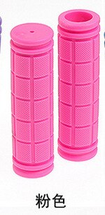 1 par de cor de borracha aperto da bicicleta guiador conjunto mountain bike alça antiderrapante peças de bicicleta equipmen: Rosa