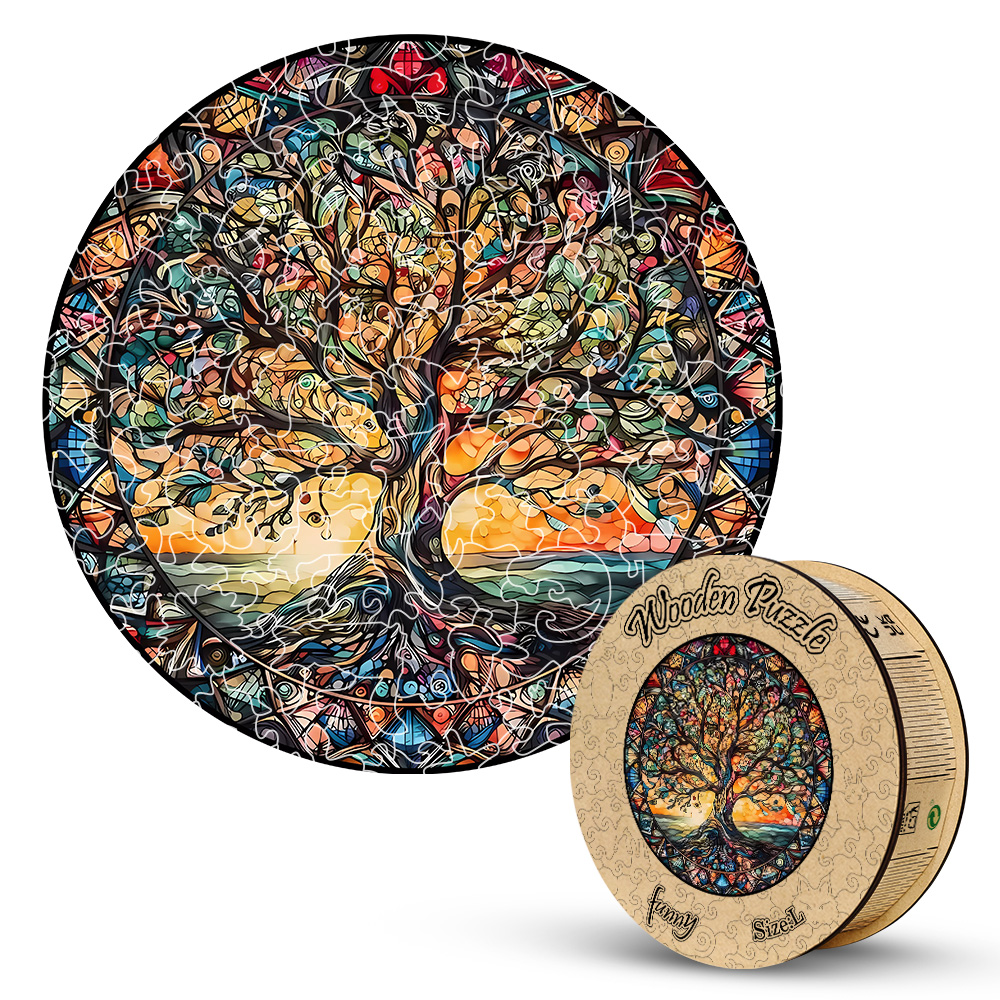 Tree of Life Wooden Puzzle for Adults & Teens - Unique Animal Shape 3D Puzzle, Brain Teaser: Default Title