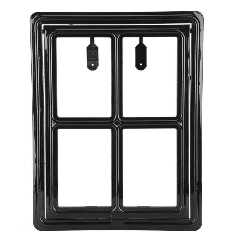 Dog Gate Pet Dog Safety Enclosure Pet Small Size Dog Cat Removable Door with Magnetic Flap Supply Simple Installation Pet: Black