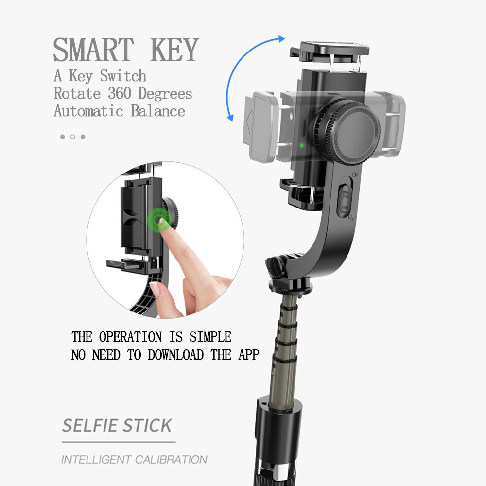 Phone Tripod Anti-Shake Bluetooth Selfie Stick Stabilizer Video Record Universal Handheld Smartphone Gimbal Stabilizers Tripods