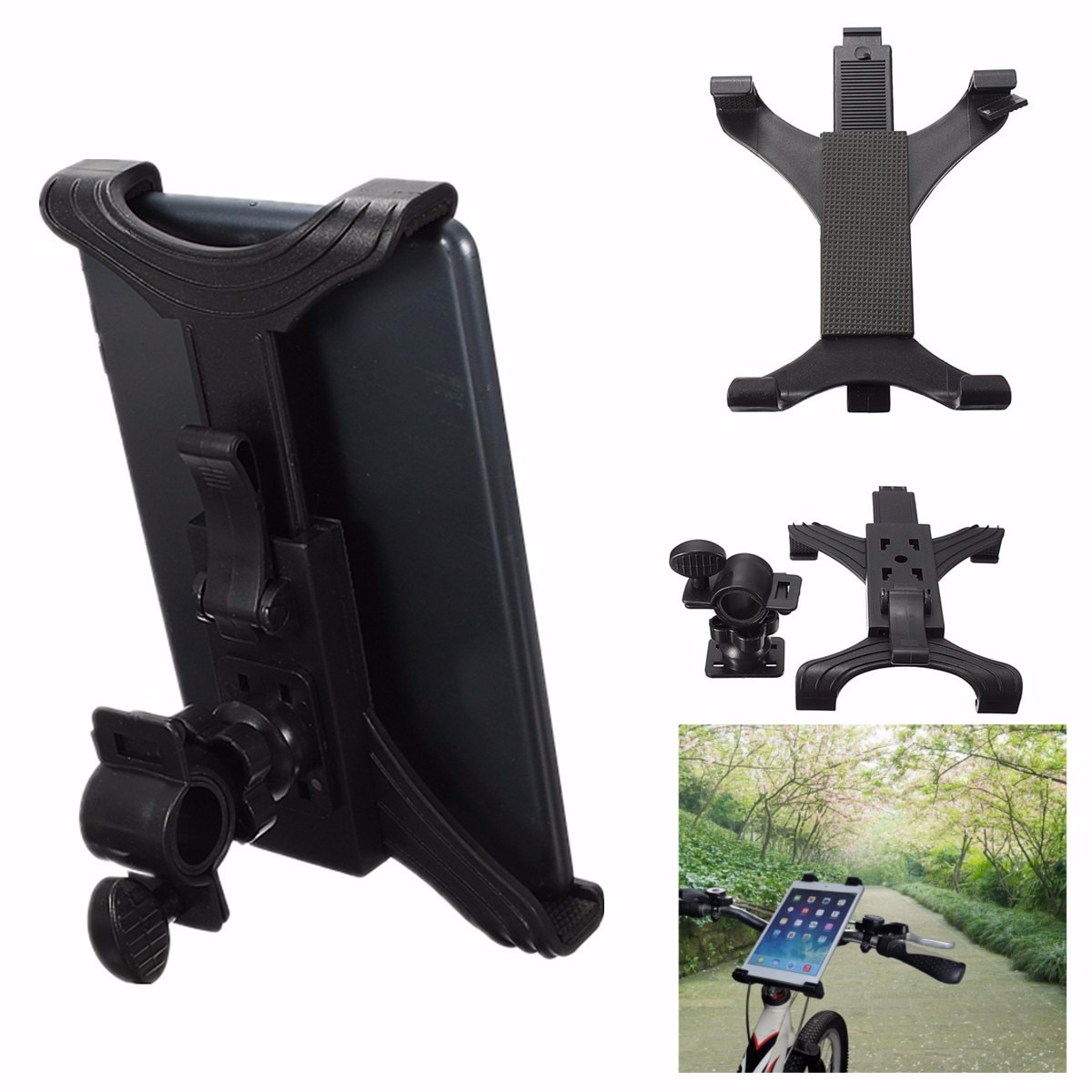 Universal 7-10" Bicycle Tablet Stand Adjustable Music Microphone Mount Motorcycle Bike Holder Mount For PC Tablet For iPad