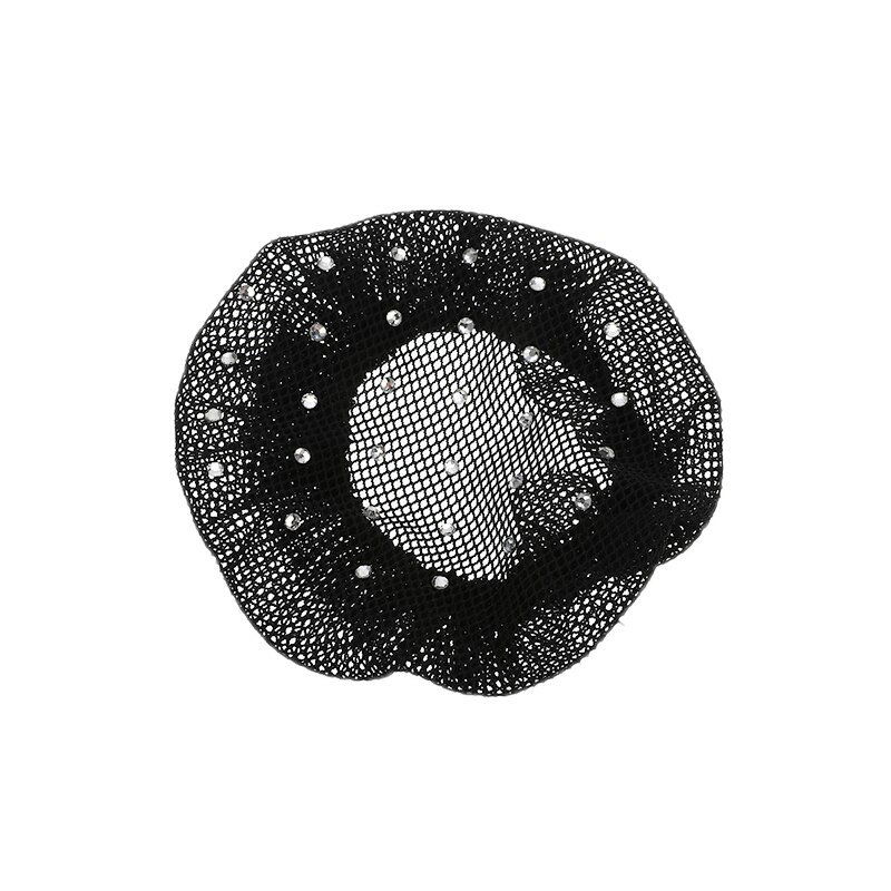 Malla Invisible para el pelo para pelucas, malla con borde elástico para estilizar, líneas suaves, accesorios para el cabello deportivos de 10cm, 1/2 Uds.: Negro