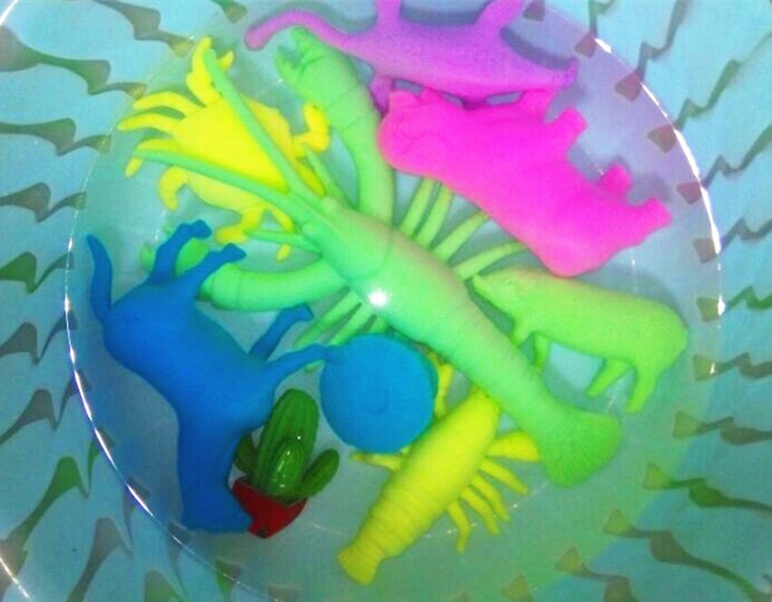 100Pcs In Water Groeiende Bulk Swell Sea Creature Verschillende Soorten Gemengde Uitbreiding Speelgoed Kleurrijke Puzzel Magic Speelgoed
