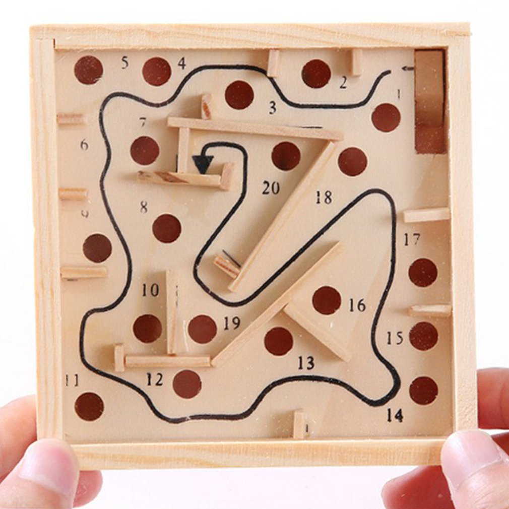 Tasca 20 di Sconto ottavino Labirinto Giocattolo sbavatura puzzle Educativi per Bambini Giocattoli di Legno di Loto Interazione Genitore-bambino