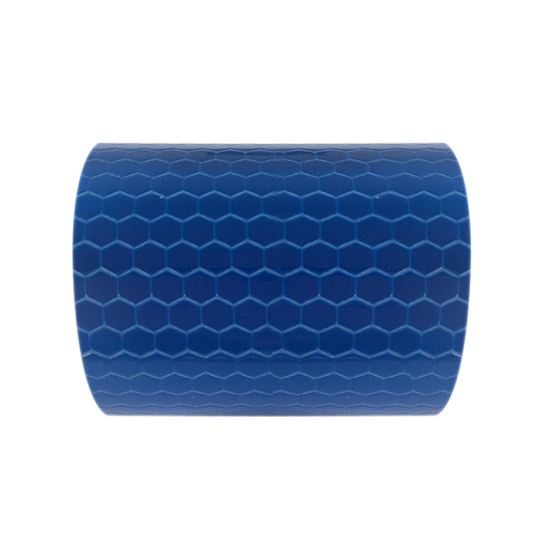 Cinta adhesiva reflectante Hi Vis Viz de seguridad de 5CM * 3M, reflectante antiestático para coche, material de vinilo para el Exterior del coche: Honeycomb blue