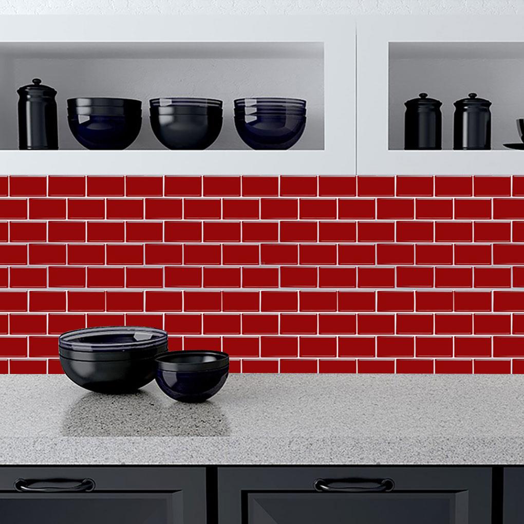 Ściana kafelkowa naklejka 3D cegła plastikowa tapeta samoprzylepna DIY Dom ścienna dekoracyjna naklejka salon DIY tło