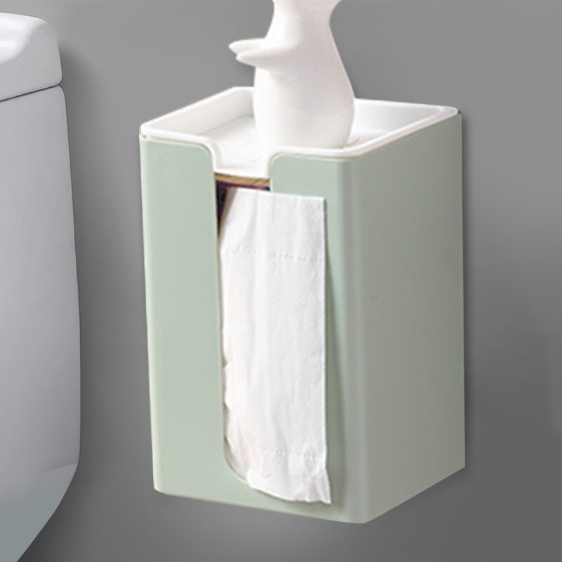 Tissue Doos Wandmontage Badkamer Toiletrolhouder Gratis Punch Woonkamer Keuken Papier Dispenser Thuis Tissue Storage Case